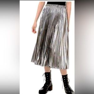 Michael Kors Metallic Pleated Skirt